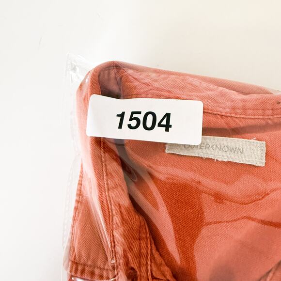 Outerknown S.E.A. Suit Shortall Romper $148 Orange Linen Cotton - L - Picture 10 of 10